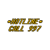 _srelemorele pixelart call hotline 997 Sticker