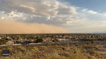 Wall of Dust Sweeps Across East Phoenix Area