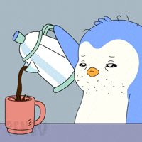 Tired Good Morning GIF by Pudgy Penguins
