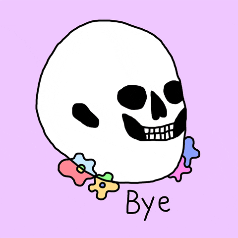 Flowers Skull GIF by yippywhippy