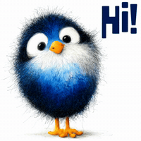 Blue Bird Hello GIF