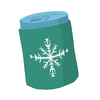 Beer Can Sticker by Ange Devery