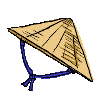 Straw Hat Sticker by Vietnam Tourism Board