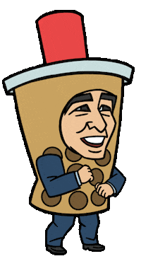 yang2020 halloween boba yang milktea Sticker