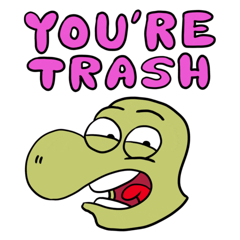 Trash Mean Sticker by Luigi Segre