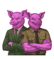 Pig Collage Sticker by sonflower_