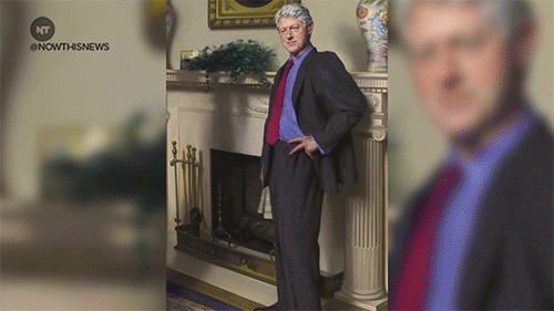 bill clinton art GIF by NowThis 