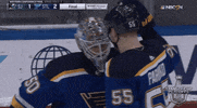 ice hockey hug GIF by NHL