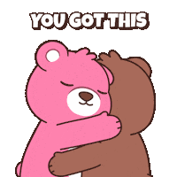 Everything Will Be Ok Hug Sticker by BEARISH
