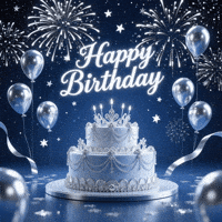 llwuStudio01 celebration birthday cake confetti GIF