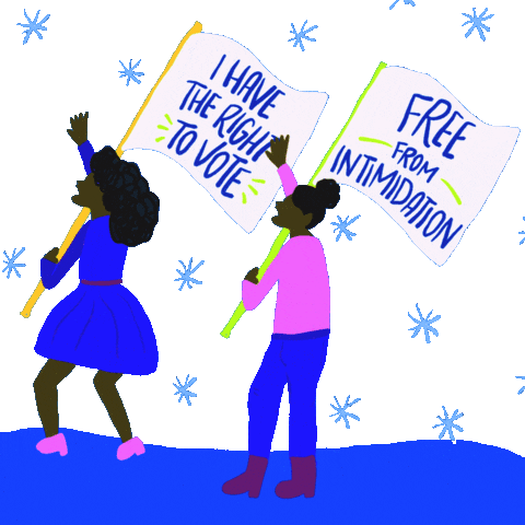 Right To Vote Black Lives Matter Sticker by INTO ACTION