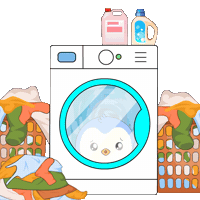 Penguin Cleaning Up Sticker by Pudgy Penguins