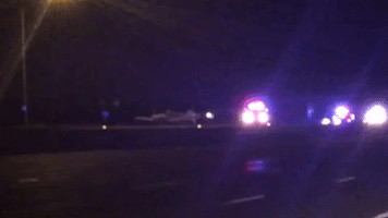 Small Airplane Lands on St Louis Highway