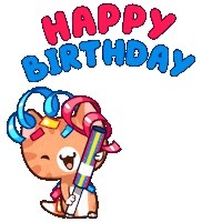 Happy Birthday Cat Sticker by Mino Games