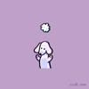 Digital art gif. A rainbow appears over a white dachshund raising its arms in the air. On the rainbow in capital letters is the message, “Thanks!”