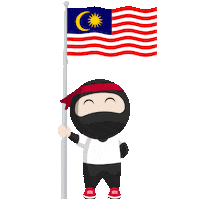 Jalur Gemilang Malaysia Sticker by ninjavanmalaysia