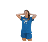 womens soccer hair flip Sticker by Delaware Blue Hens