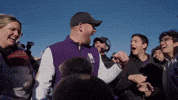 Excited Northwestern Football GIF by Northwestern Athletics