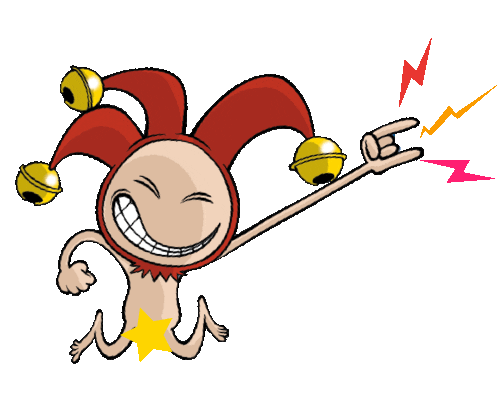 Clown Ray Sticker by El Jueves
