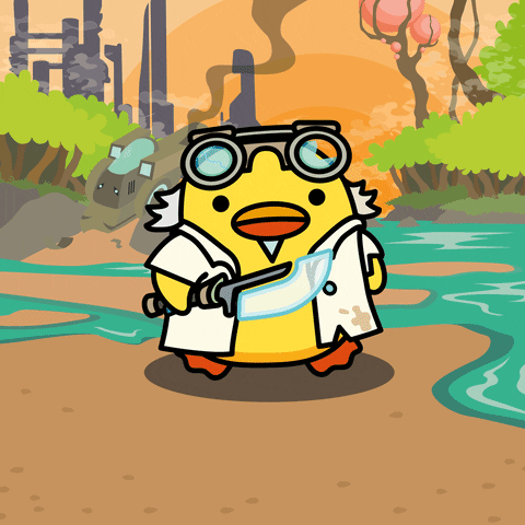digitalducks giphyupload stabby quacks cartoon duck GIF