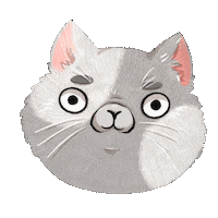 Pizza_arti cat kitten derp derpy Sticker
