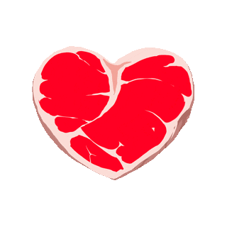 SIMARGLARTIST giphyupload love heart meat Sticker