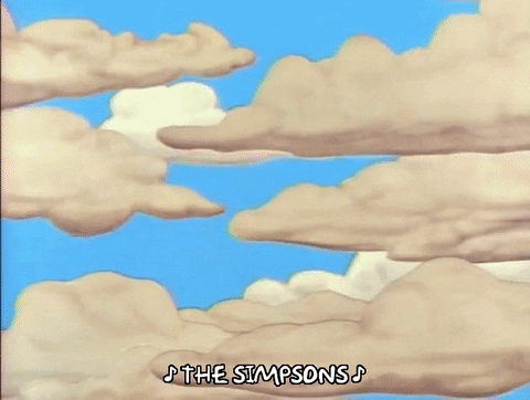 the simpsons clouds GIF