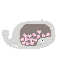 QuutToys hearts whale baleine walvis Sticker