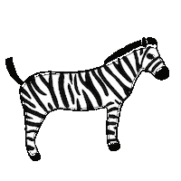 Stripes Zebra Sticker
