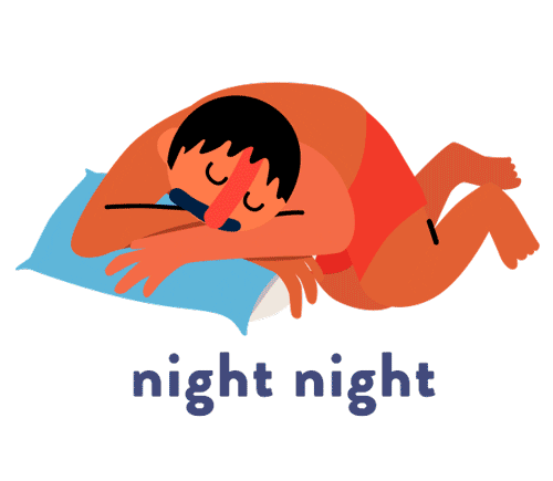 Tired Good Night Sticker by Rory