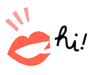 Lips Hello Sticker