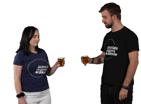 Cheers Sticker by Associate Degree Academie