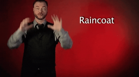 sign language raincoat GIF by Sign with Robert