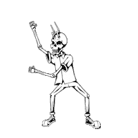 albertojperez baile punk baila calavera Sticker