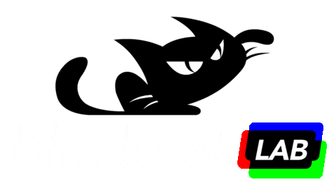 Blue Sticker by Black Cat Lab