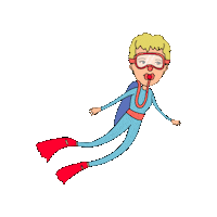 Scuba Sticker by Alex The Astronaut