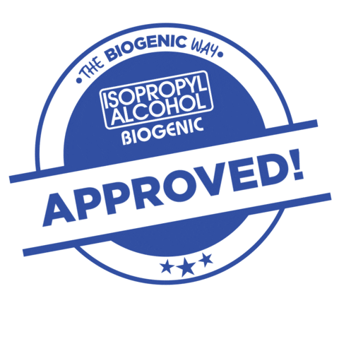 biogenic_cosmetiqueasia alcohol seal approved biogenic Sticker