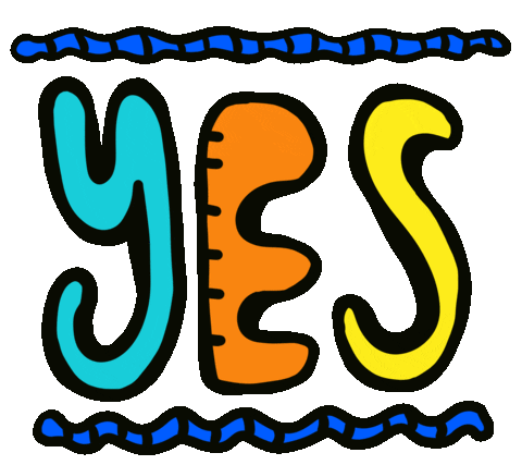 text yes Sticker by Jelene