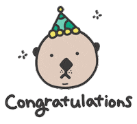 ddingstory congratulations sea otter ddingstory doongdoong Sticker