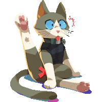 Shocked Cat Sticker by mo.co