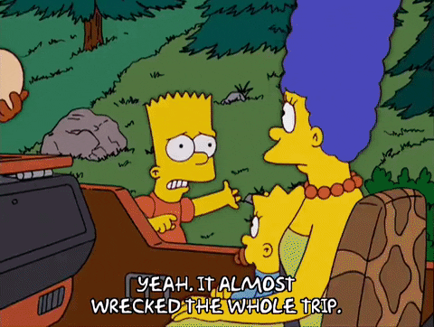 camping bart simpson GIF