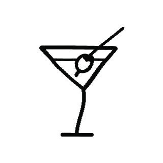 Martini Dn Sticker by Digital Noir