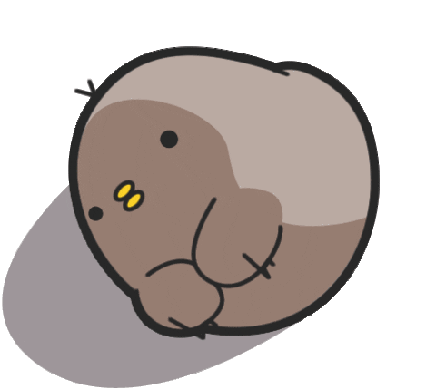 sad sticker by Black and white chickens