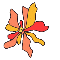 Anrumy petal stained glass withered flower Sticker