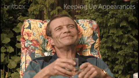 Happy Keeping Up Appearances GIF by britbox