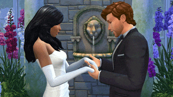 couples kissing kiss GIF by The Sims