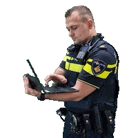 Laptop Bob Sticker by Politie Basisteam Dongemond
