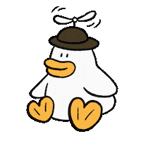 Happy Duck Sticker by HOVEHOVER