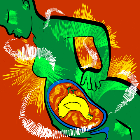 Zu_leyy woman alien pregnant hen GIF