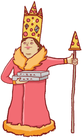 Hungry Pizza Sticker by Michelle Porucznik